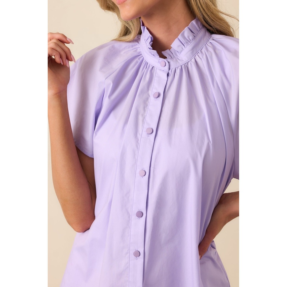 NWT PROSPERINA Florence Lilac Cotton Top / Sizes XS & M / Sold at‎ Saks - Picture 6 of 6